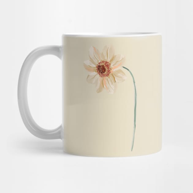 Creme Dahlia Sprig by Rebelform